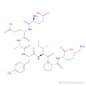 the chemical structure of human growth hormone (HGH)