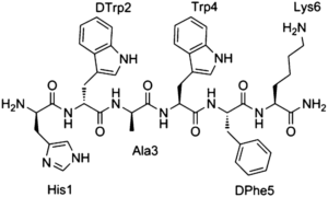 Chemical structure of GHRP-6