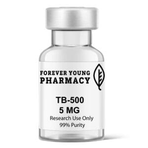 A vial of TB-500 from Forever Young Pharmacy