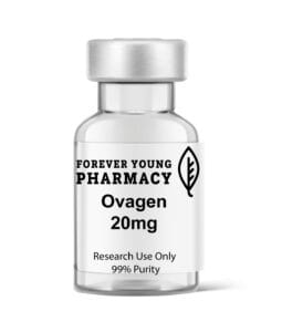 A vial of Ovagen 20mg from Forever Young Pharmacy