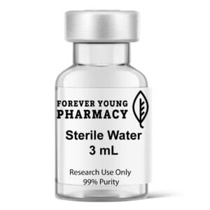 A vial of Sterile Water 3mL from Forever Young Pharmacy