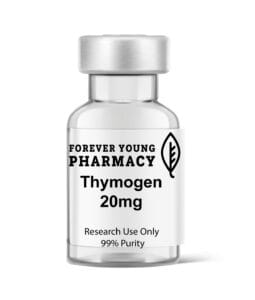 A vial of Thymogen 20mg from Forever Young Pharmacy